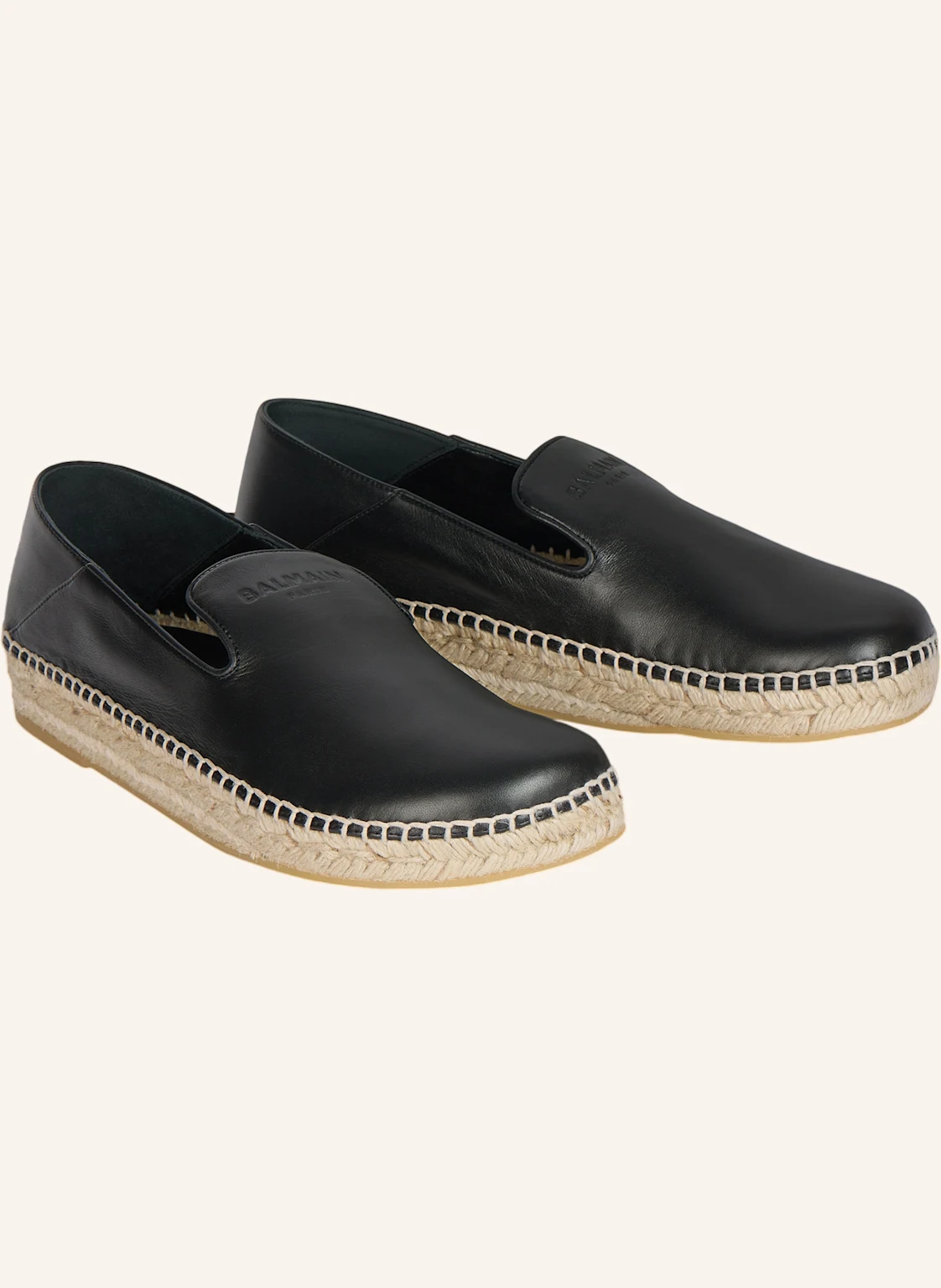 BALMAIN Espadrilles aus Glattleder