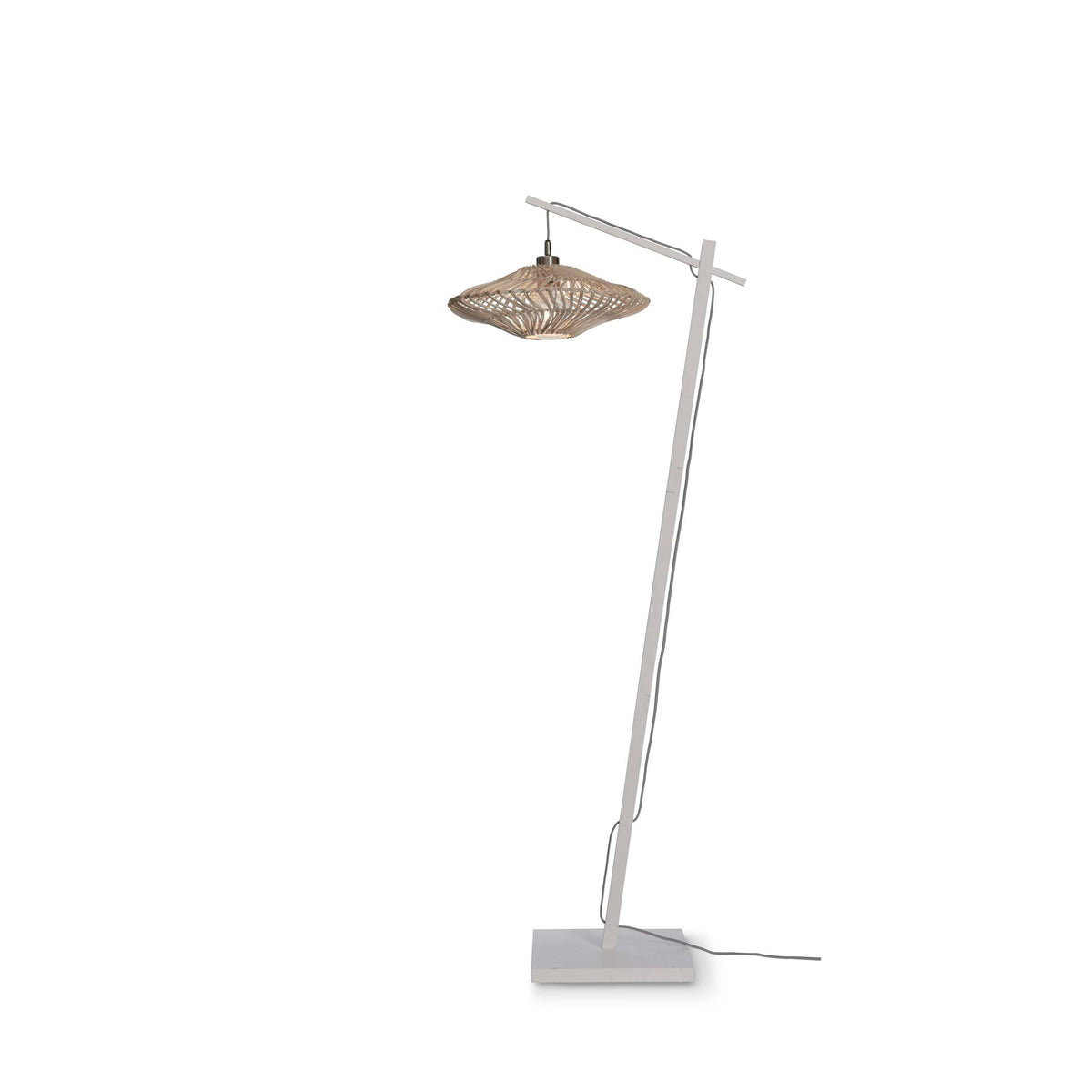 GOOD&MOJO vloerlamp Zanzibar - wit - Ø40cm