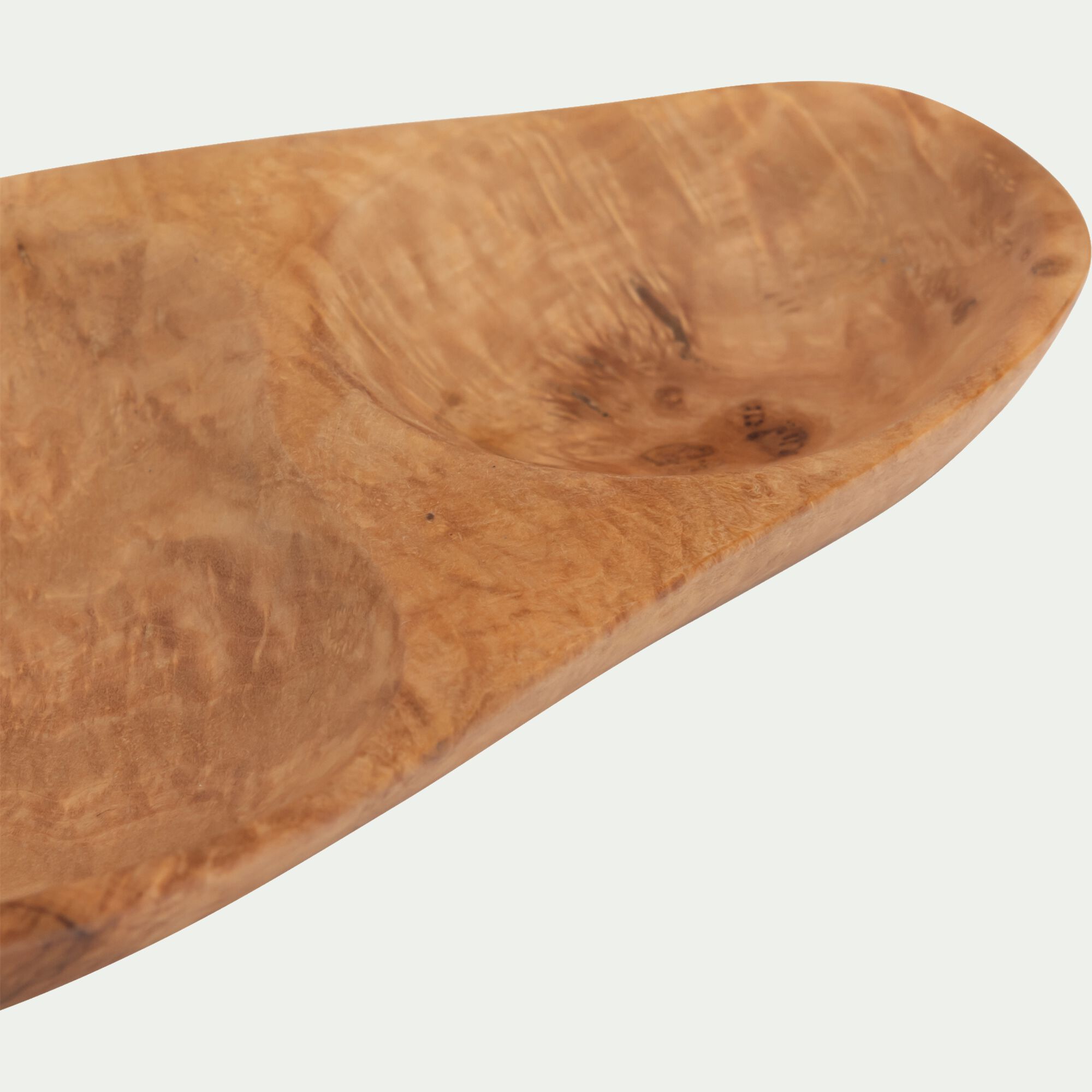 OLIVE - Plat à olives en bois d'olivier L17cm - naturel