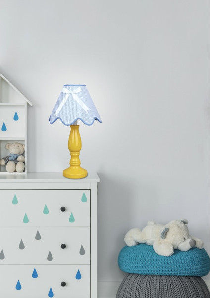 Lampa gabinetowa LOLA 1x40w e14 żółto niebieska