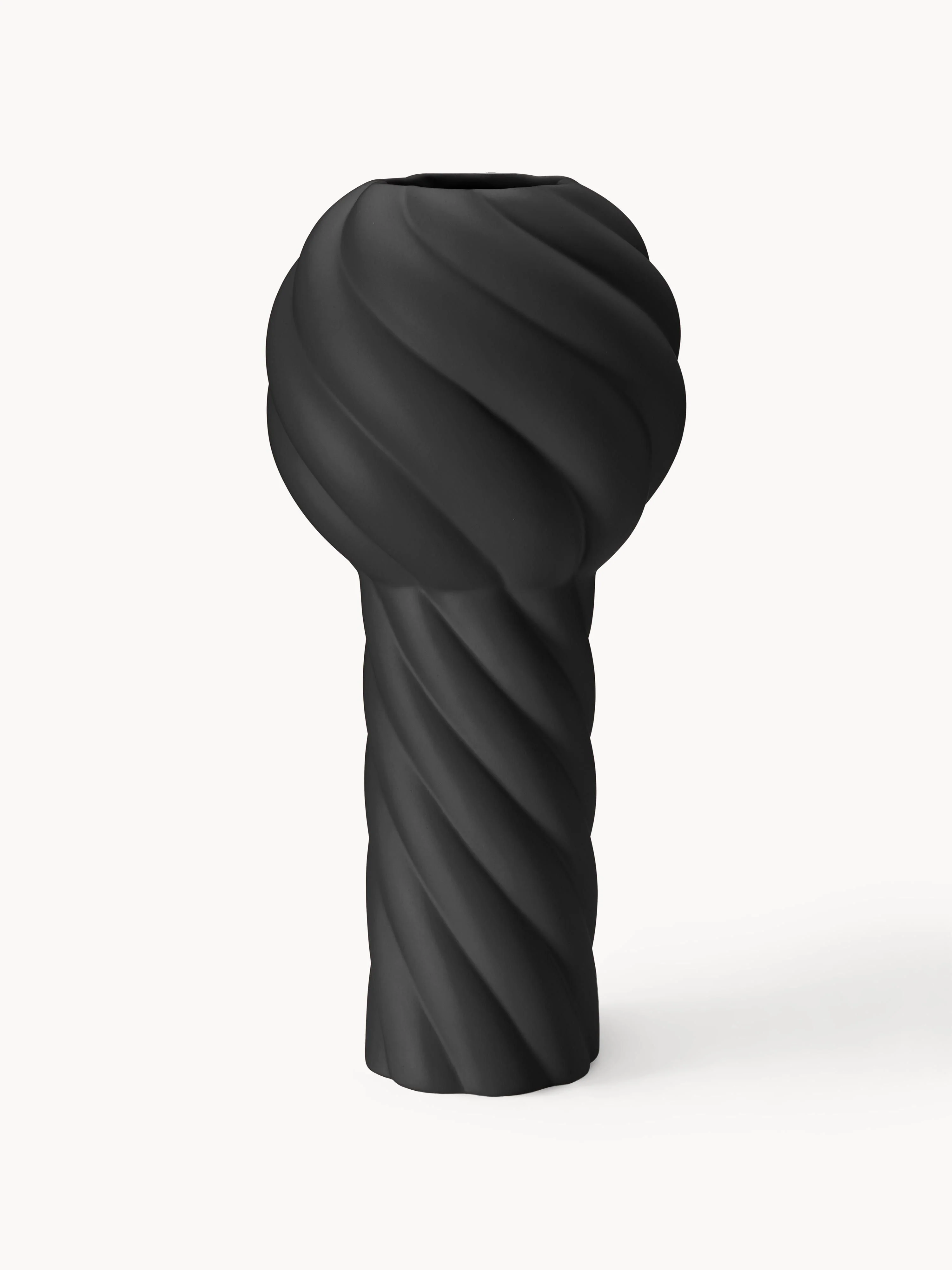Handbemalte Keramik-Vase Twist Pillar, H 34 cm