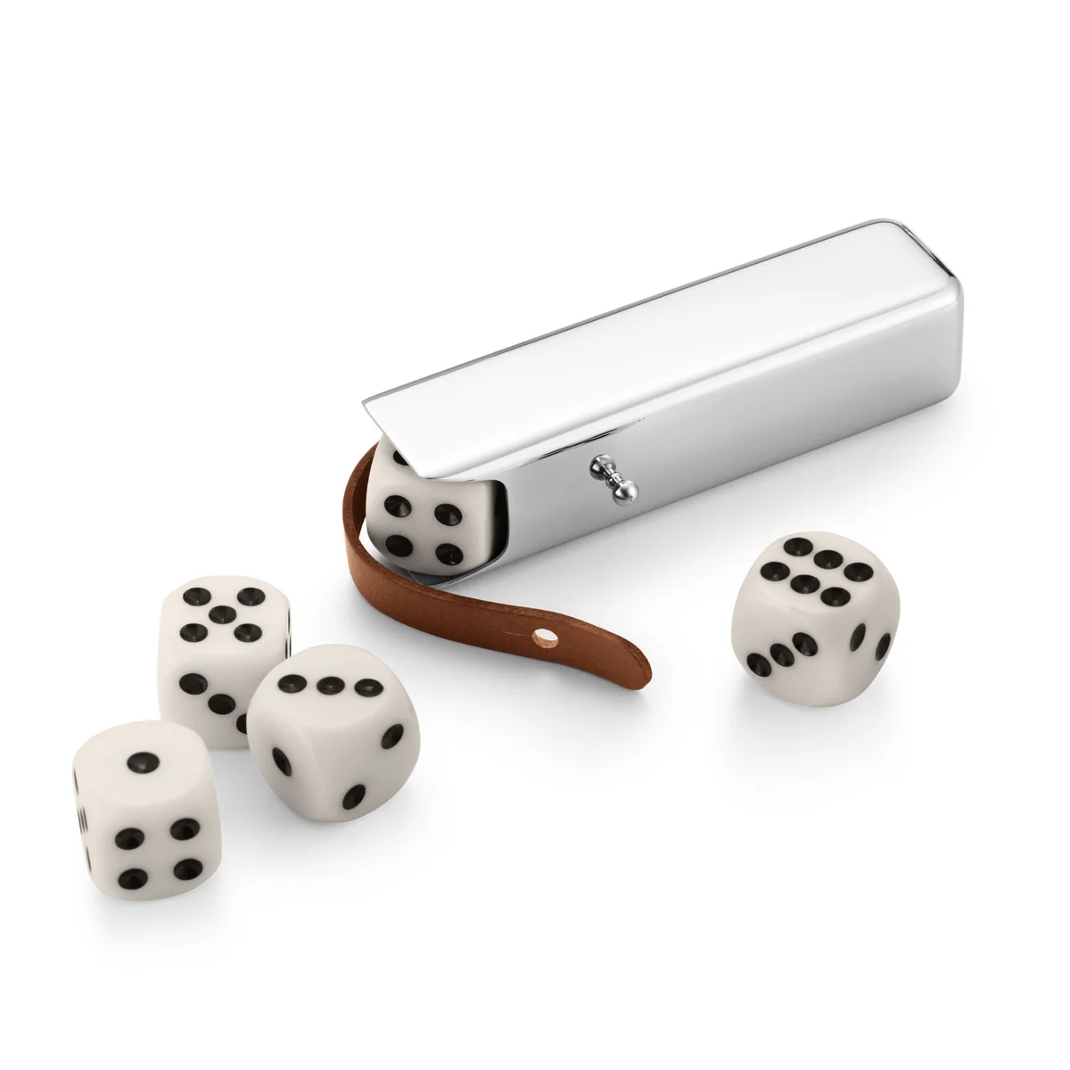 Georg Jensen - Sky Würfelset mit Etui, Edelstahl