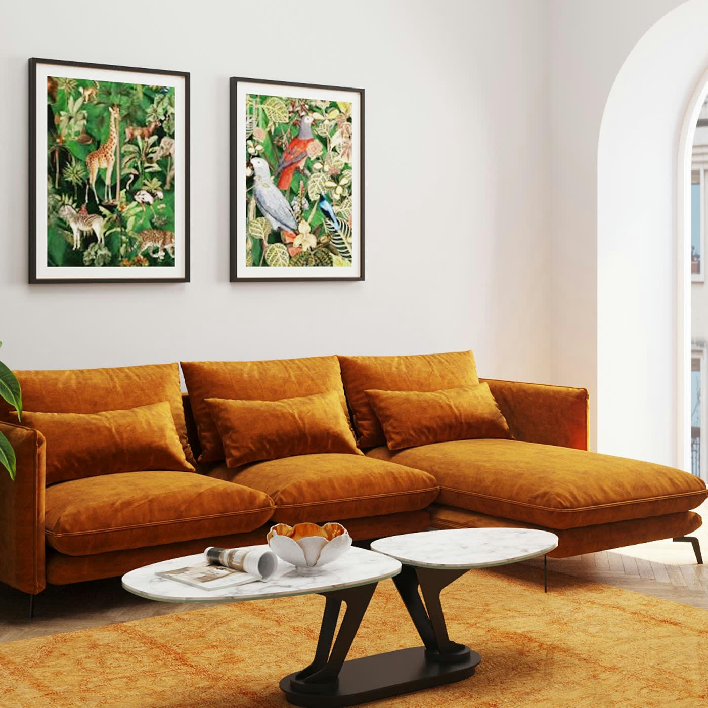 - Affiche encadrée animaux savane 80x100cm Kare Design