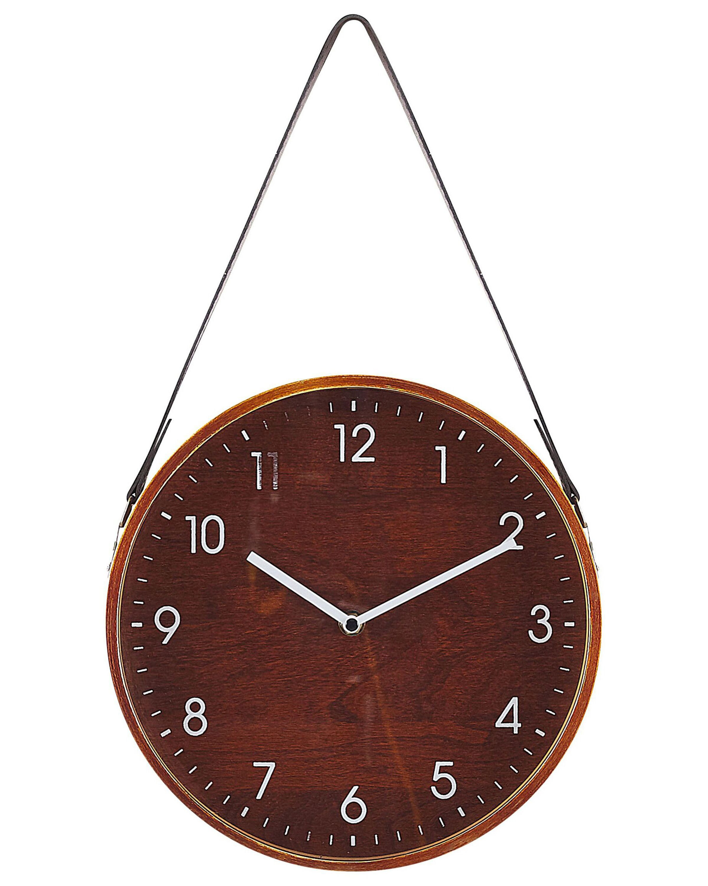 Zegar ścienny MDF 26 cm brązowy