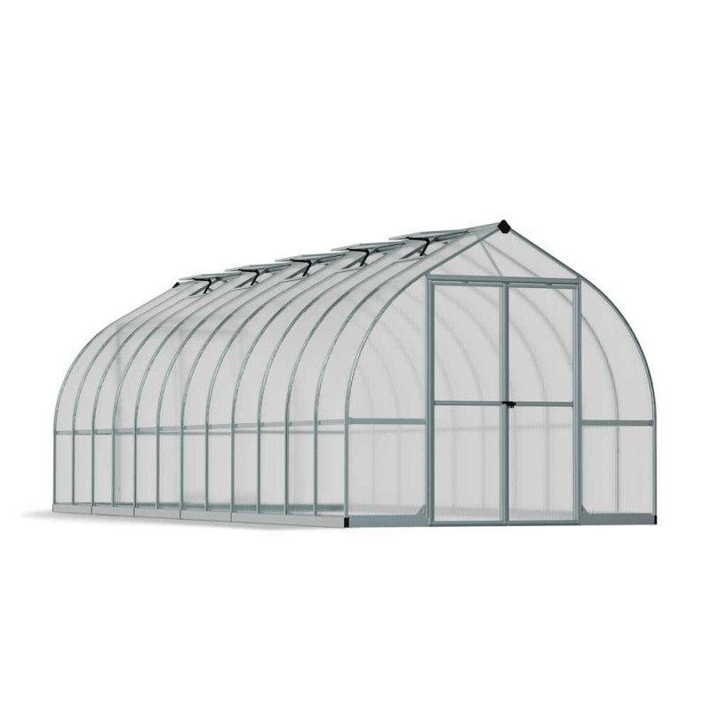 Serre en polycarbonate Bella argentée 16,9 m² CANOPIA