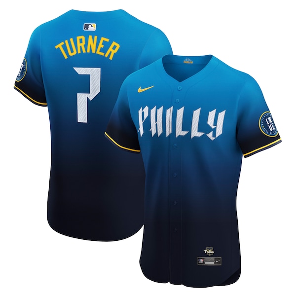 Trea Turner Philadelphia Phillies Nike City Connect Elite Jersey - Navy