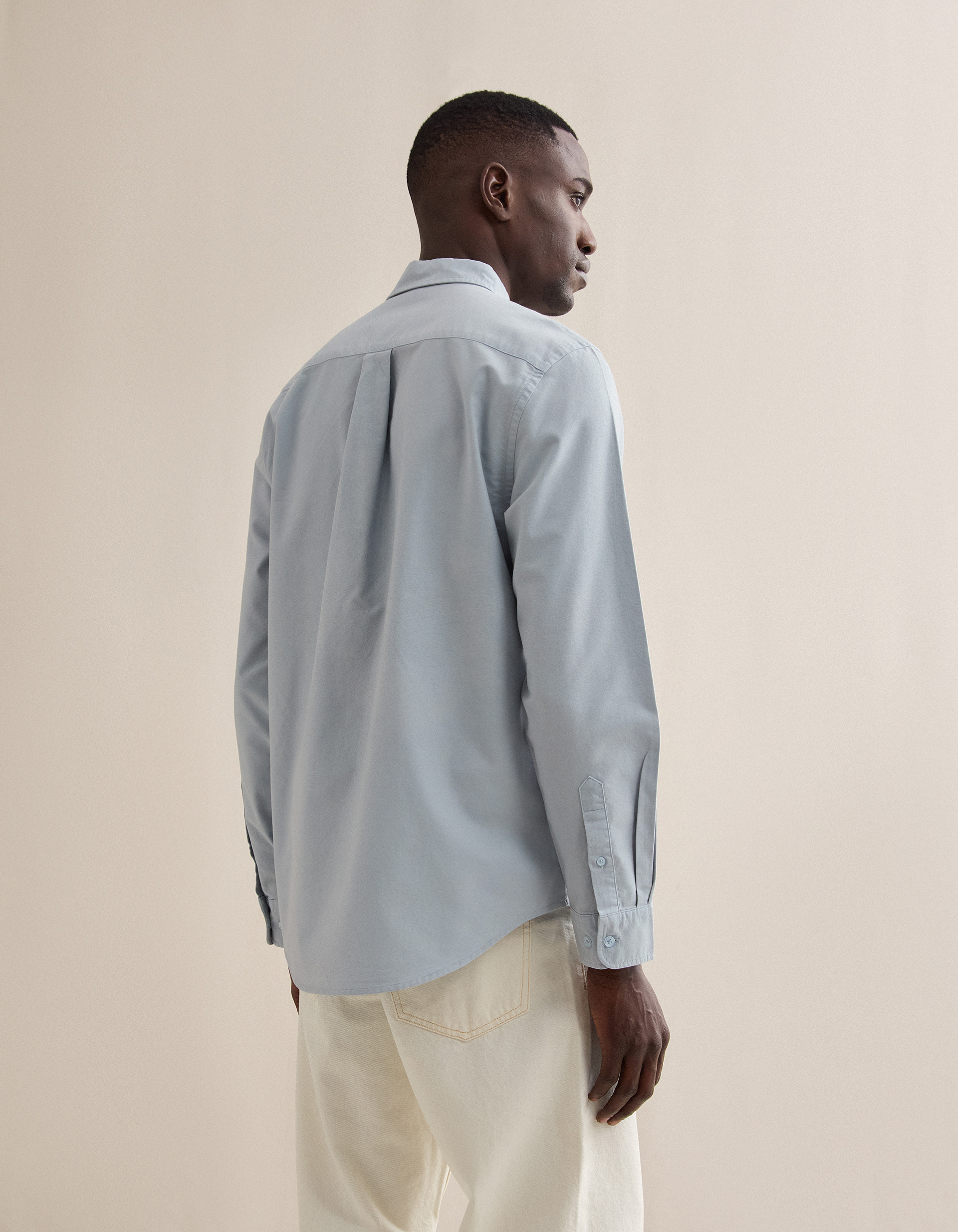 Camisa Oxford, Homem, Azul Claro