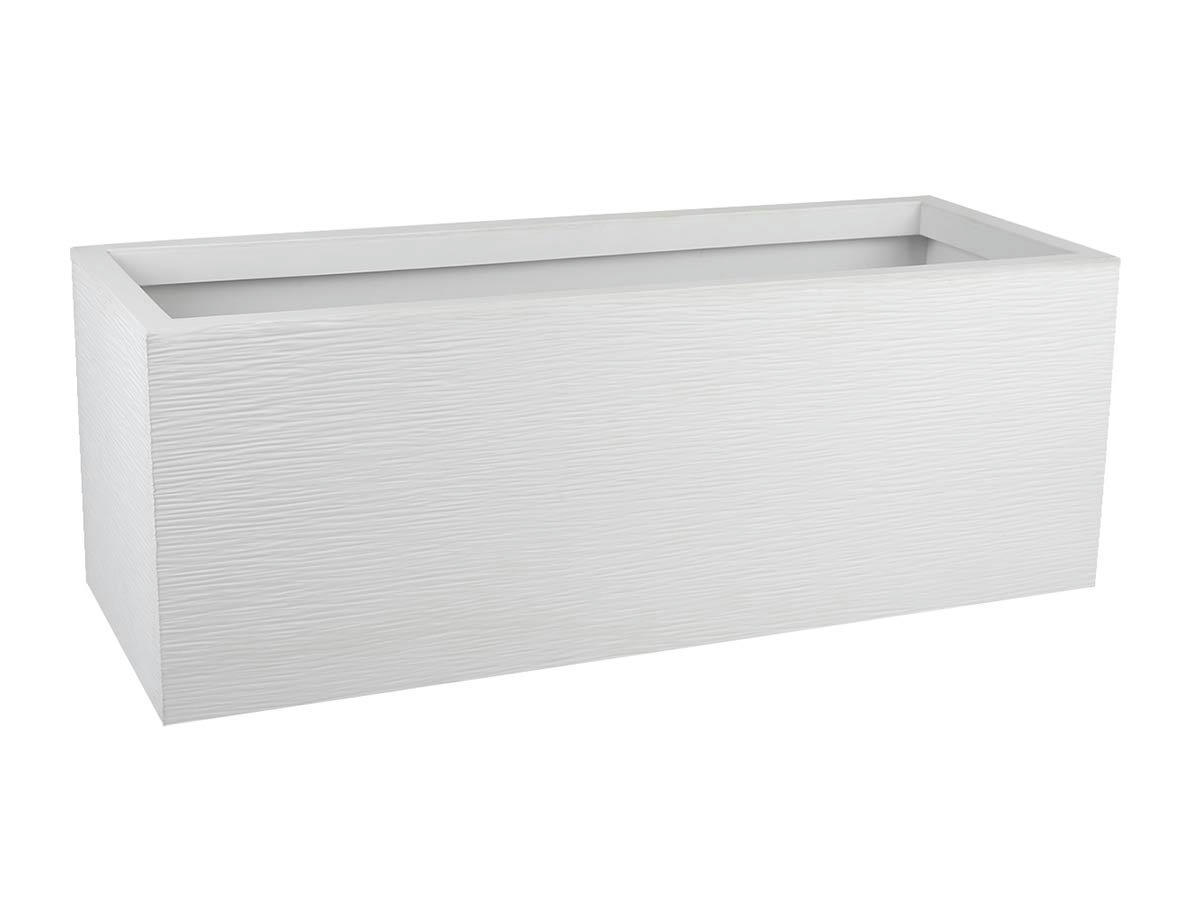 GRAPHITUP - Jardinière rectangulaire 80x30x30 cm en polypropylène blanc