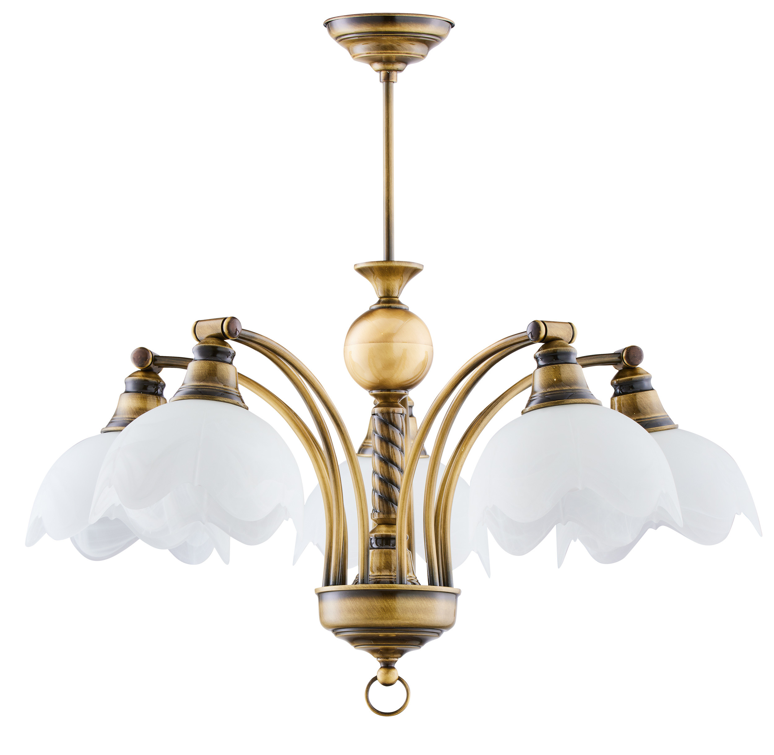 Żyrandol JUPITER mosiądz 5xE27x20W wym:60x67x67cm IP20 Jupiter