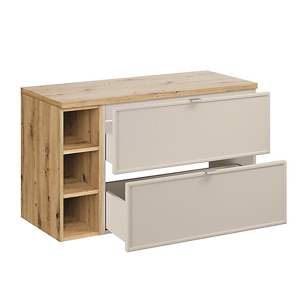 Meuble sous-vasque 100cm 3 niches Alba Cachemire