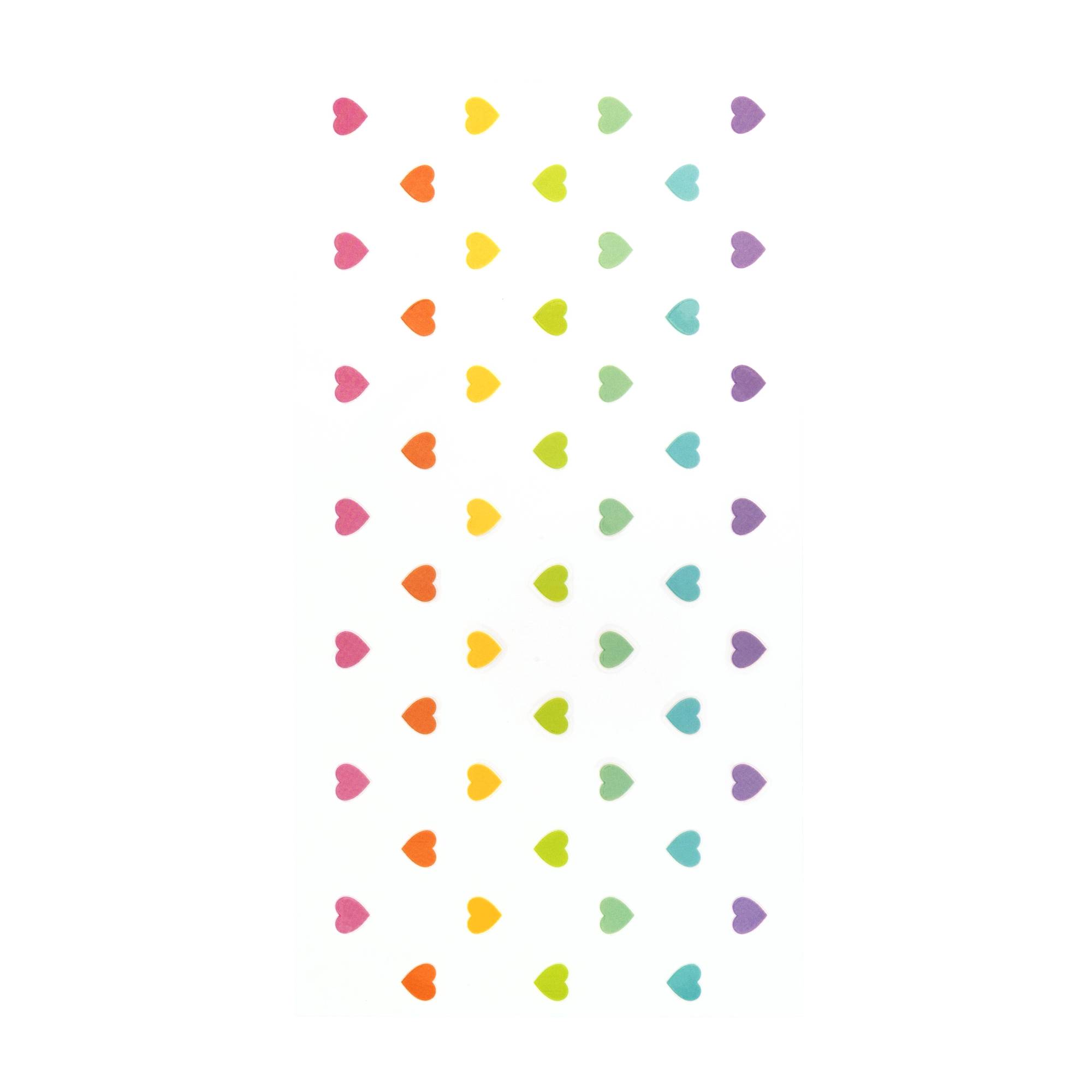 Mini Heart Cold Transfer Vinyl Sticker Sheet