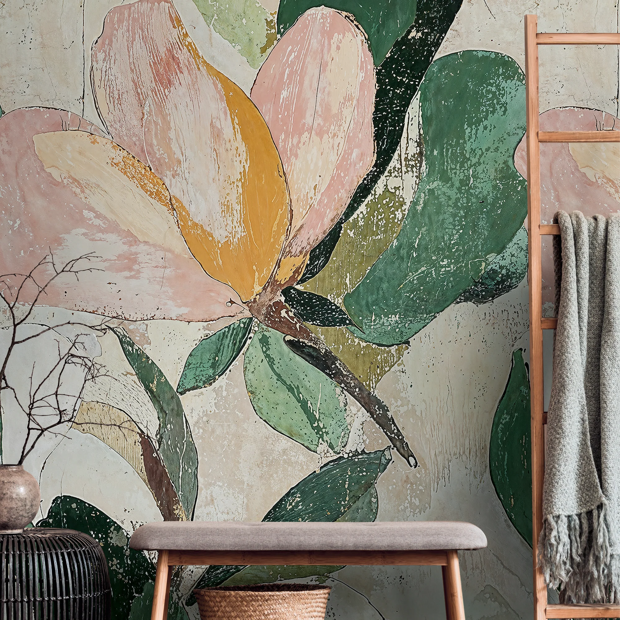 CosmoLiving Papier peint panoramique L LUSH BLOSSOM 159 x 280 cm