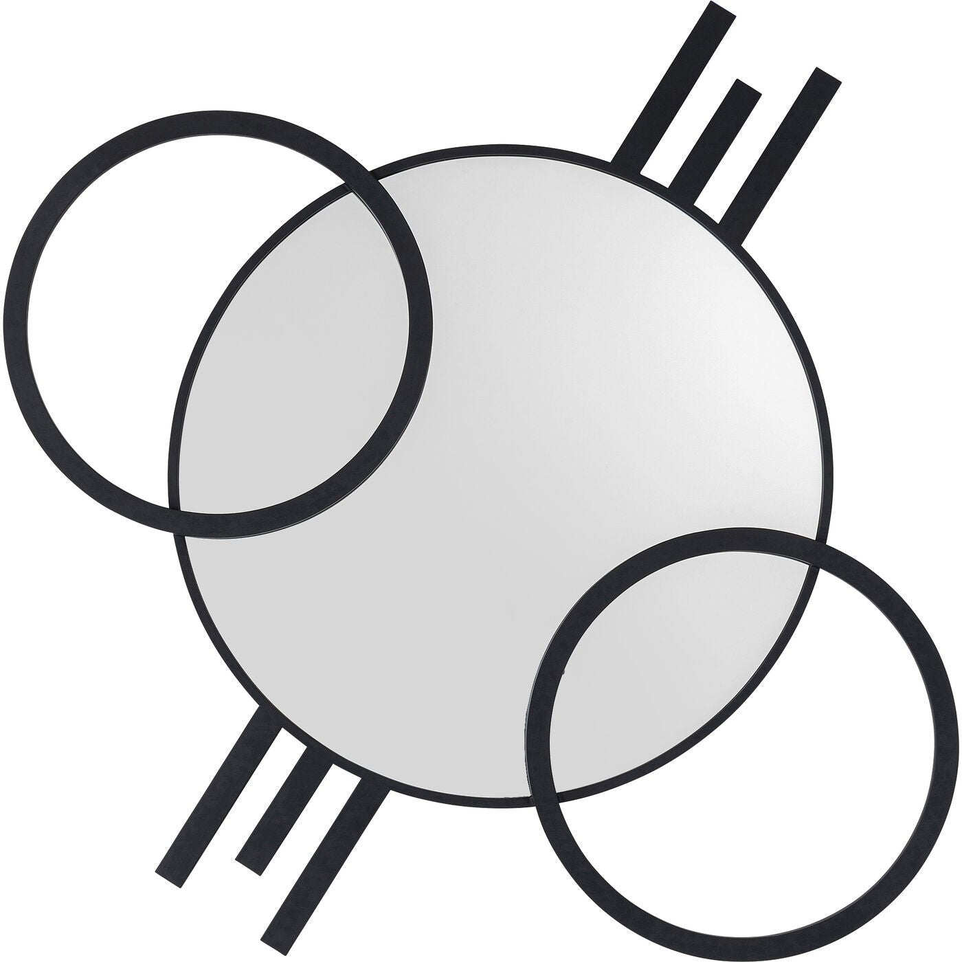 Kare Design Spiegel Triple Cercle zwart 119x124cm