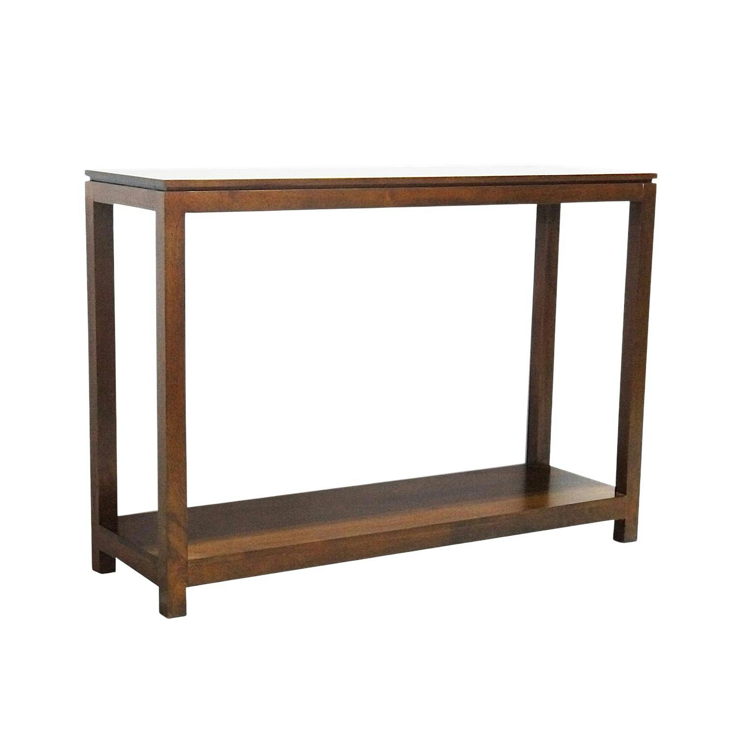 Console Hévéa double plateaux 110x35x85cm HELENA