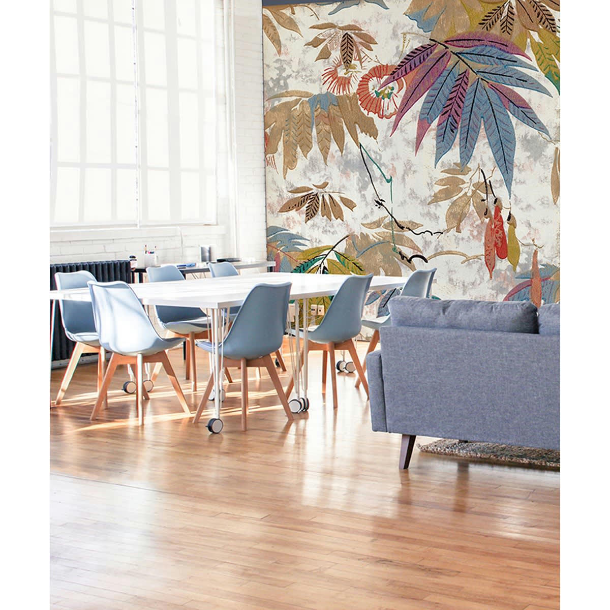 FOLIAGE - Papier peint panoramique en Papier Blanc cassÃ©  240x300