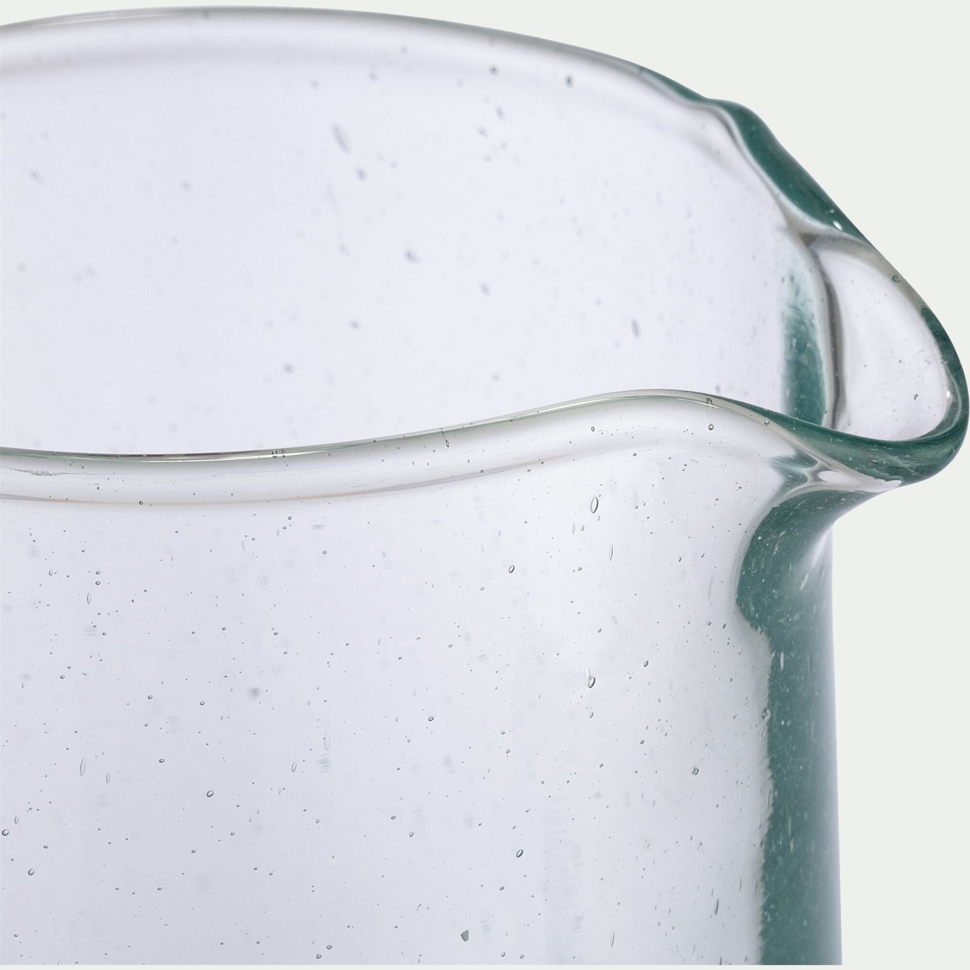 BELDI - Carafe avec anse en verre recyclé 1,1L - transparent