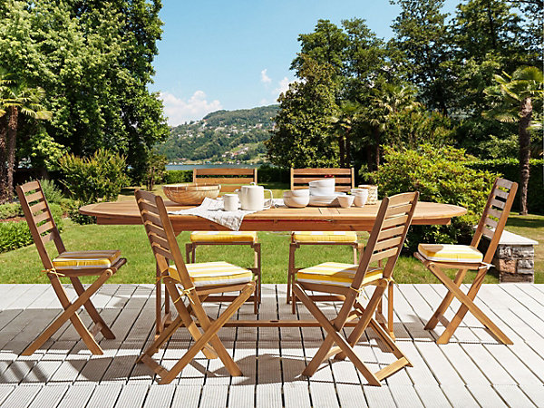 Lot de 6 coussins pour chaises de jardin TOLVE 39 x 31 cm Jaune
