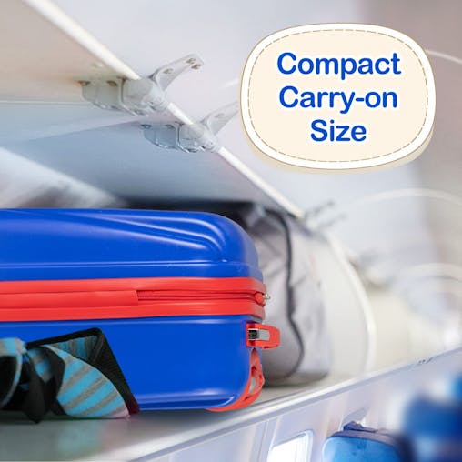 NNECW Hardside Rolling Suitcase with Spinner Wheels & Retractable Handle-Blue