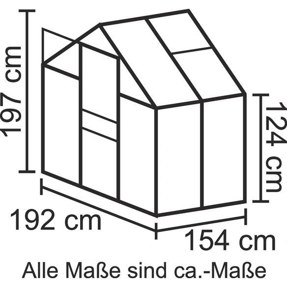 Gewächshaus »Calypso«, 3 m², Kunststoff/Aluminium, winterfest