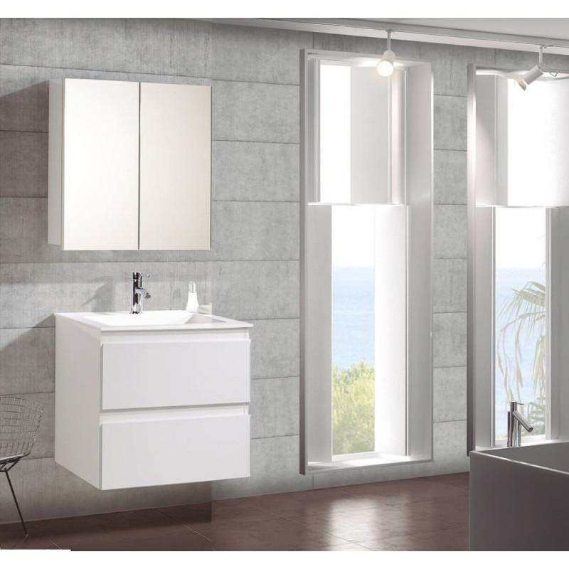 Ensemble de salle de bain Valentina Plus blanc brillant 80 cm THYS