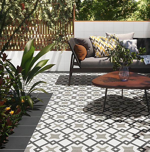 Carrelage carreaux de ciment Villa motif charmo20x20 cm