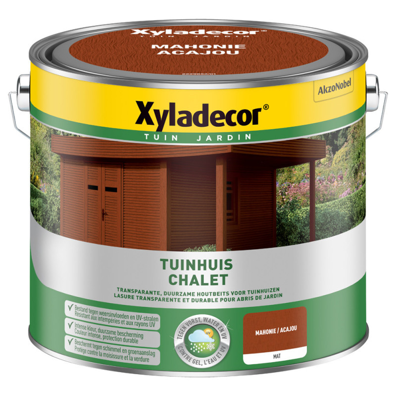Lasure pour bois Chalet acajou 2,5 L XYLADECOR