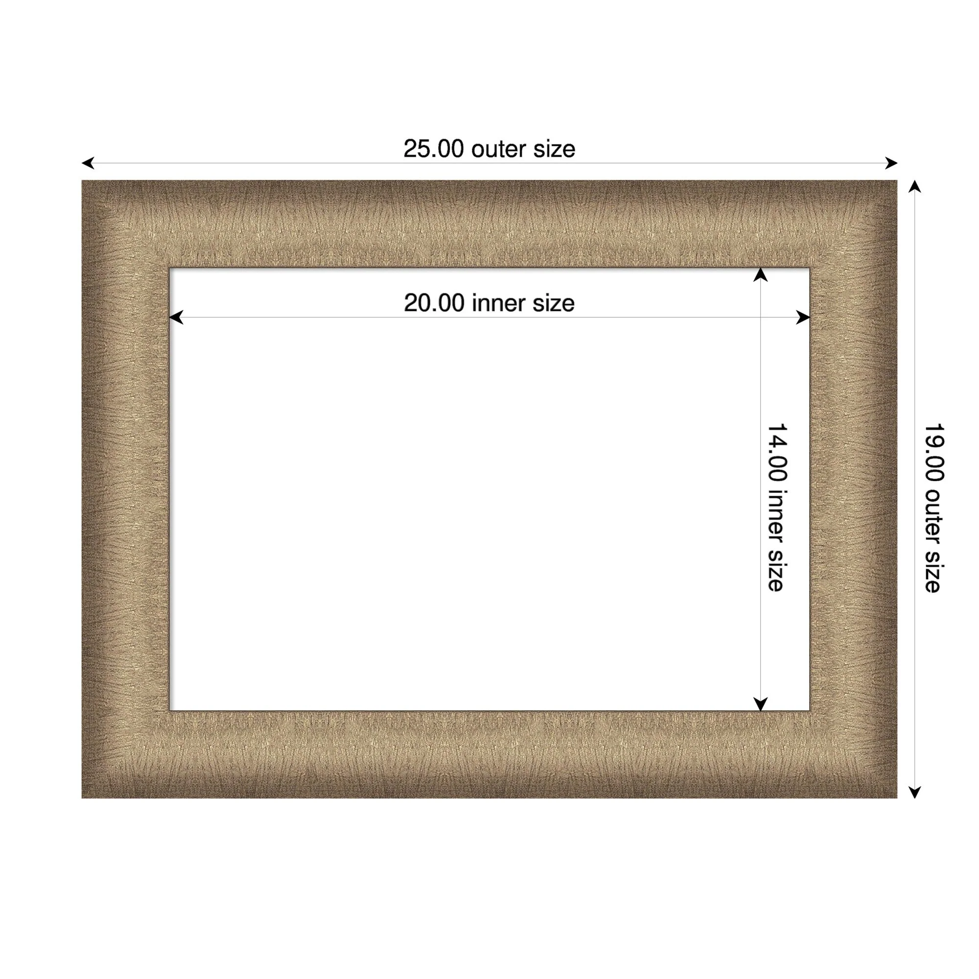 Amanti Art Elegant Brushed Bronze Framed Dry Erase Magnetic Board