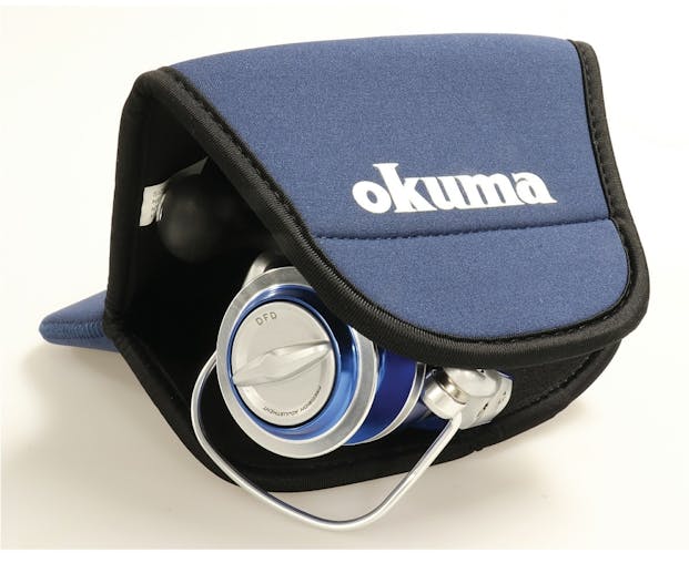 Medium Okuma Neoprene Fishing Reel Cover to Suit Spinning Reels - Spin Reel Case