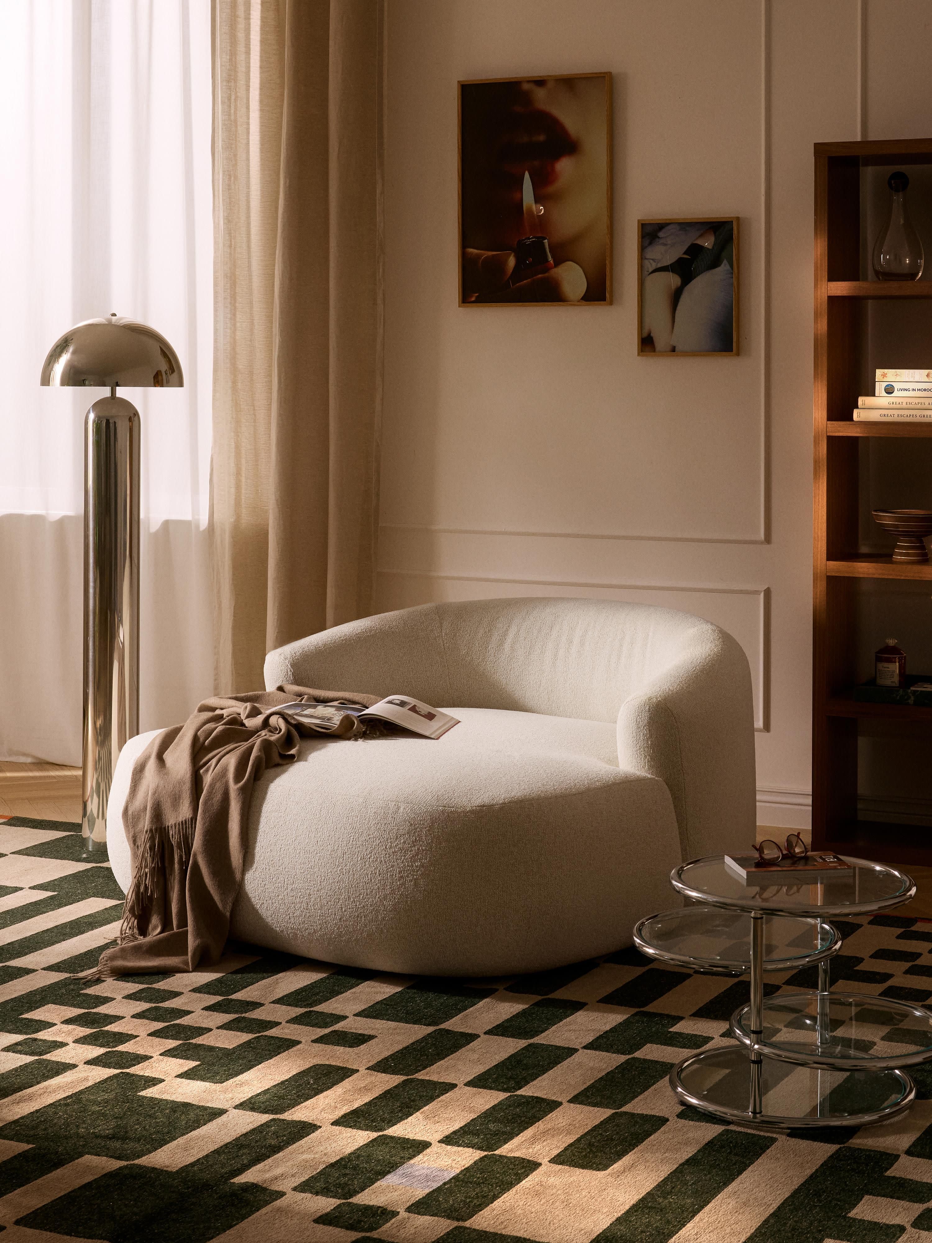 XL Bouclé-Loungesessel Sofia