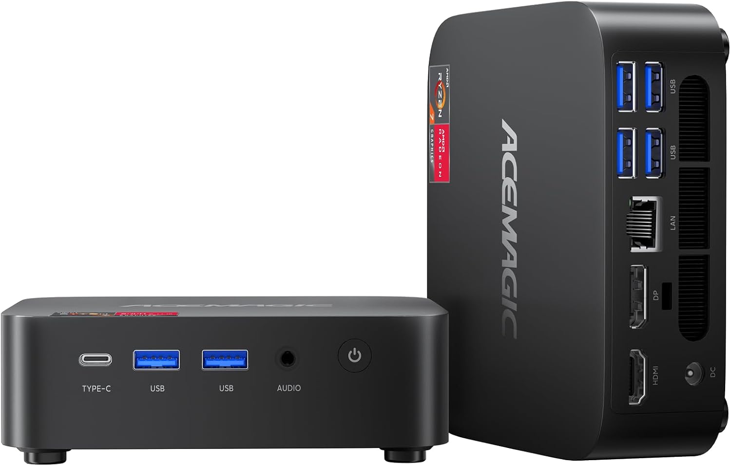 ACEMAGICIAN Kron Mini K1 Mini PC  Ryzen 7 7730U  32GB DDR4 1TB SSD Mini Computers  Small Light Gaming PC 4K@60Hz Triple Display  Mini Desktop WiFi6 | Bluetooth 5.2 | Dual Channel | Auto Power On