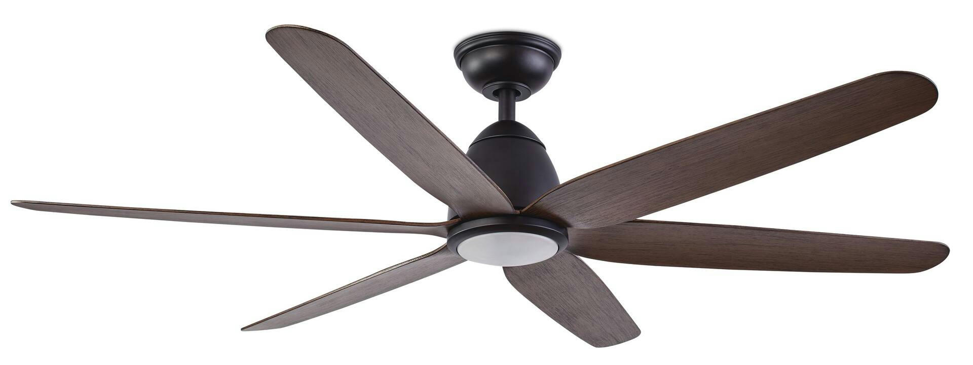 NOMA Addison 6- Blade 6- Speed Indoor Ceiling Fan with DC Motor & Remote, 56-in, Matte Black