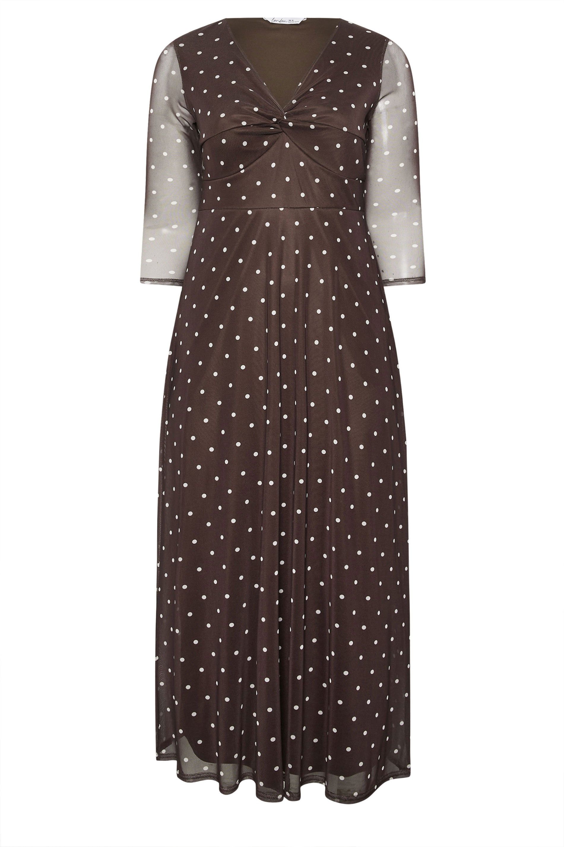 Yours Polka Dot Knot Front Dress