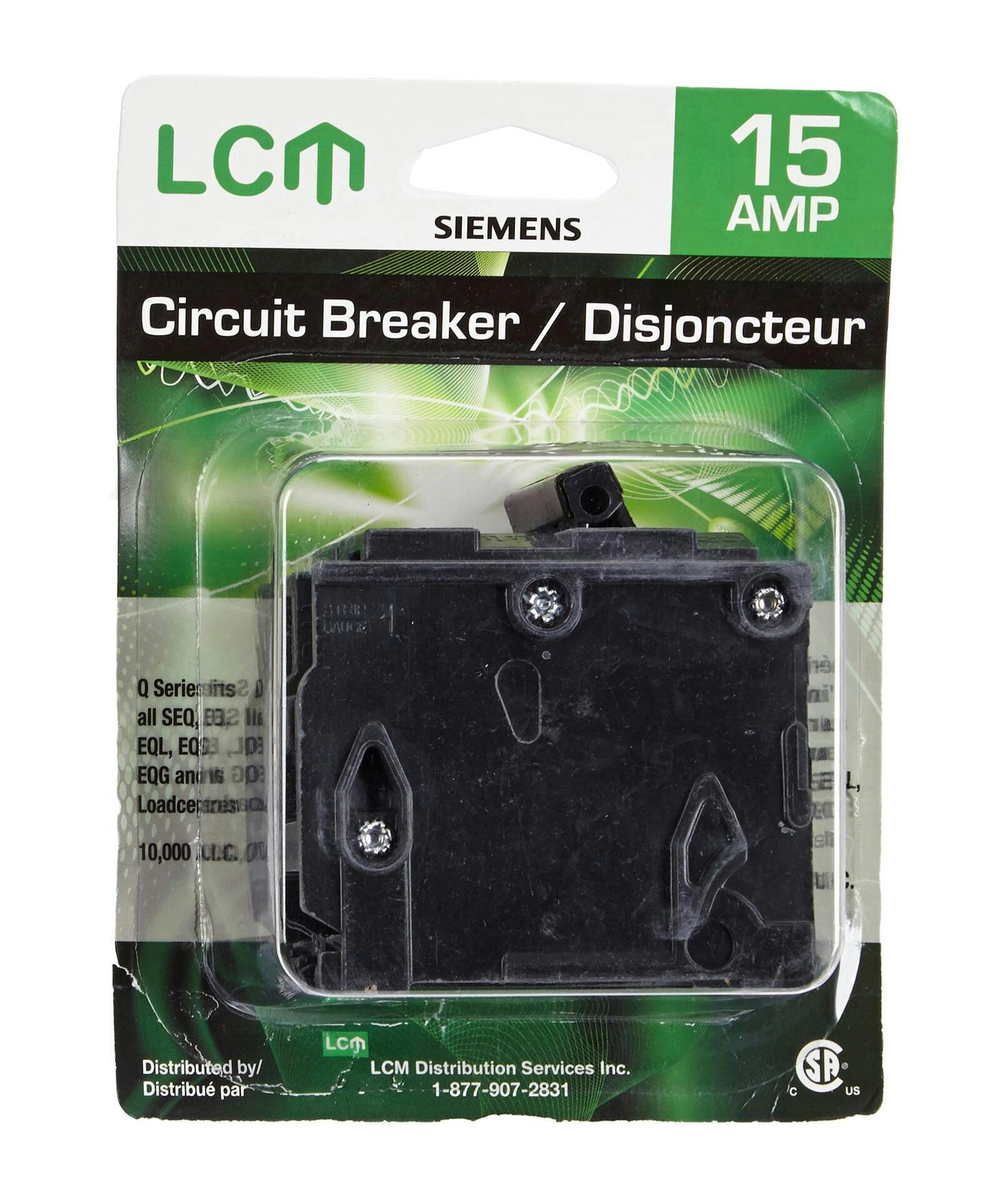 Siemens Circuit Breaker, 2-Pole, 240V
