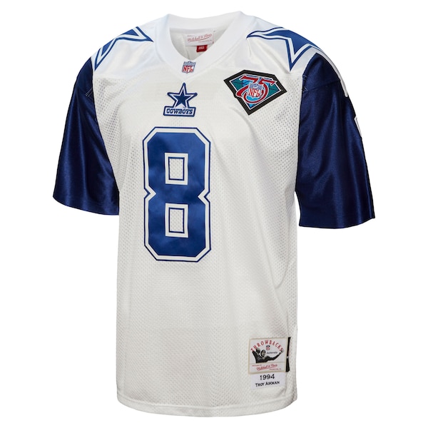 Troy Aikman Dallas Cowboys 1994  Authentic Throwback Retired Player Jersey - White
