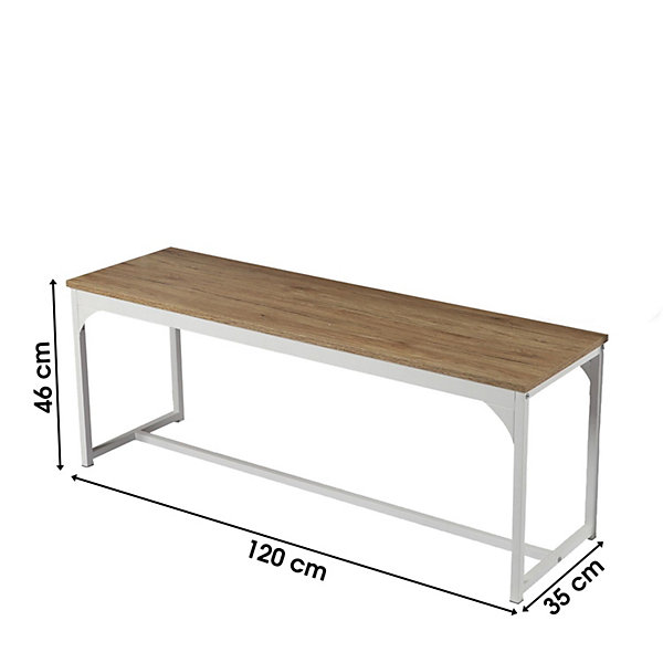 Banc d'intérieur en Panneaux de particules et Métal