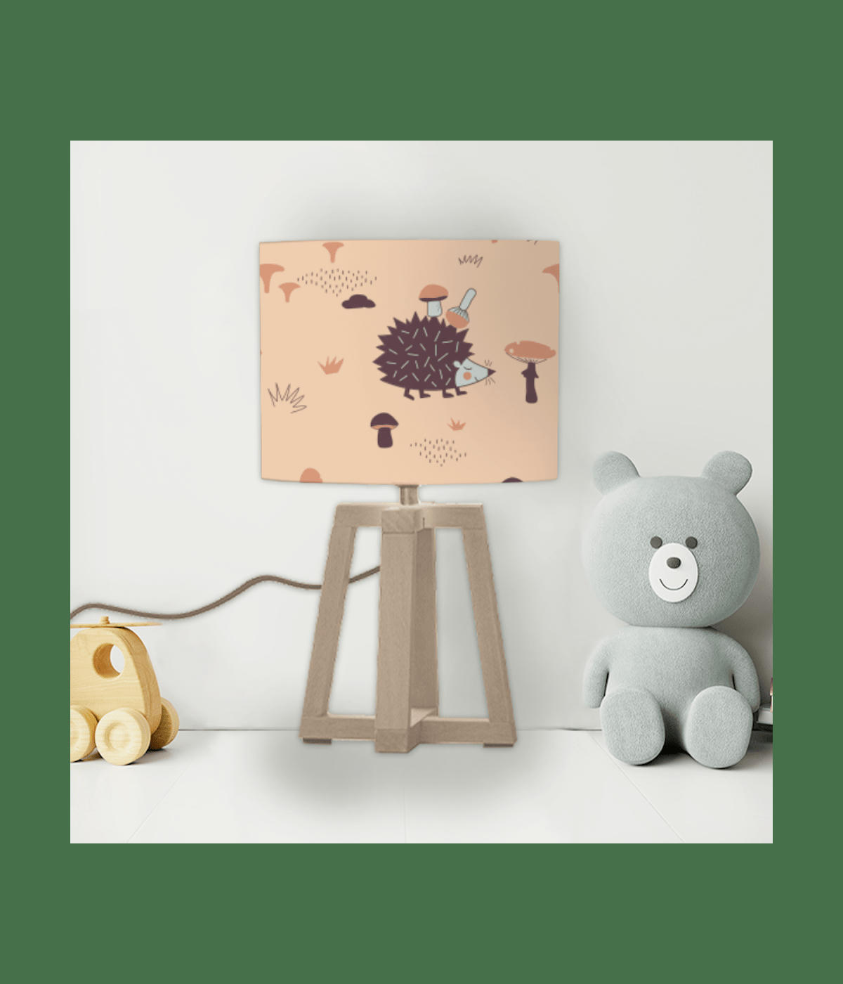 ENFANT - Abat-jour chevet enfant Hérisson Nymphéa D: 25 x H: 20