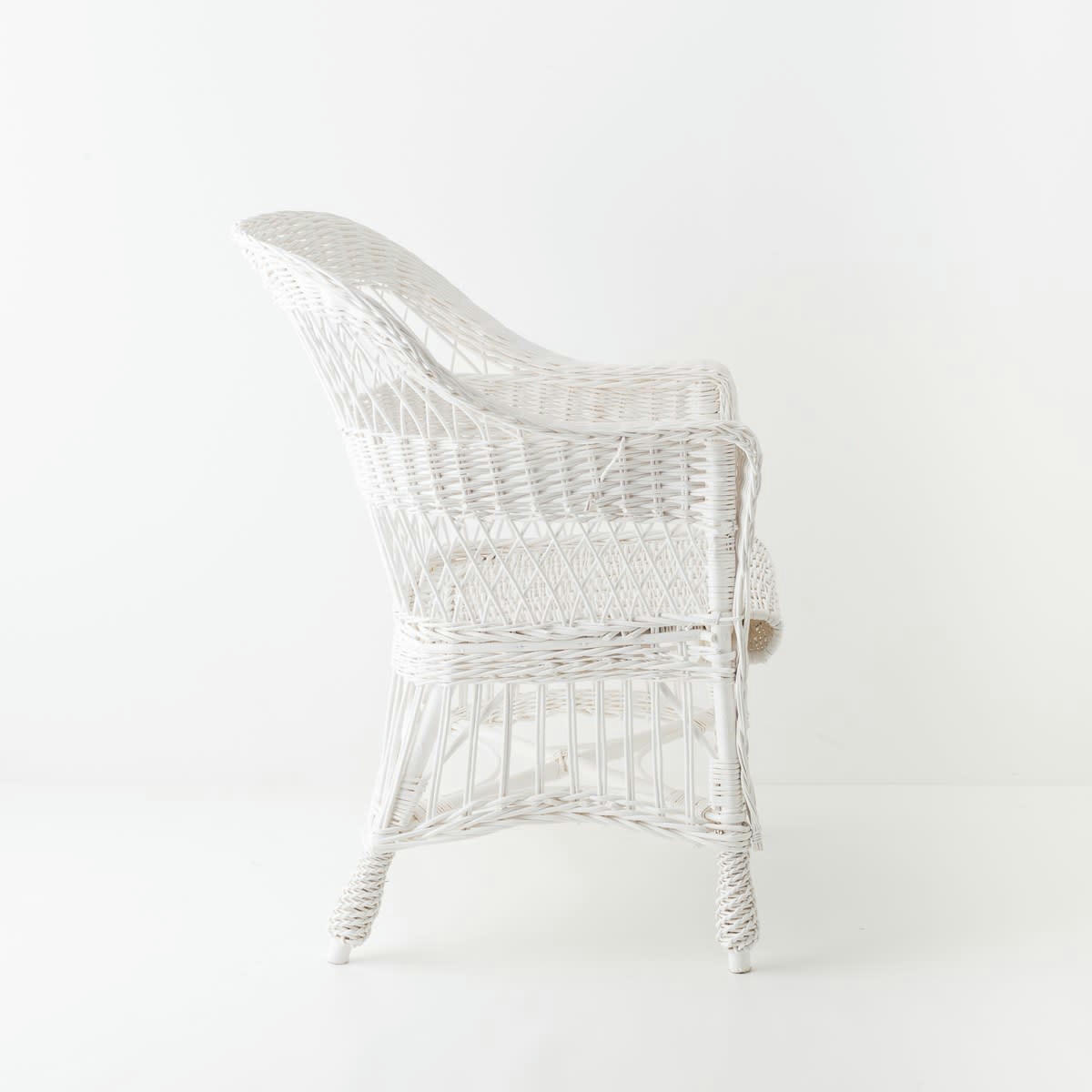 BIANKA - Fauteuil laqué blanc 68x69x8