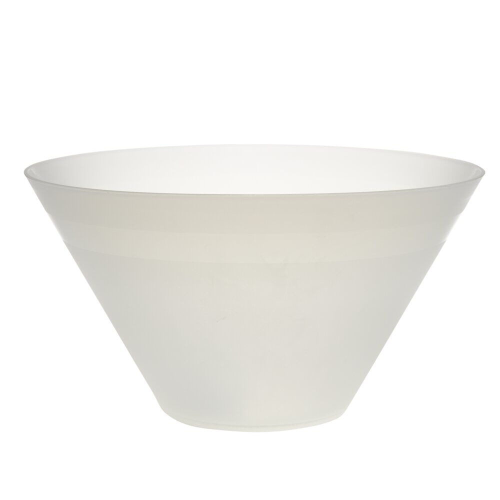 Saladier plastique blanc translucide Ø28xH10 cm