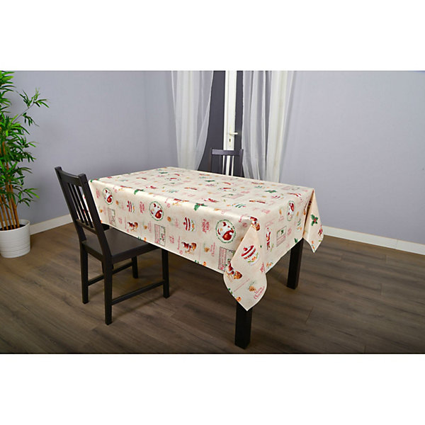 Nappe en toile cirée rectangulaire SANTA CLAUS