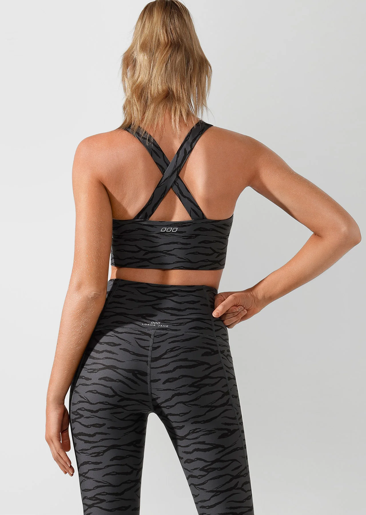Zebra Long Line Sports Bra