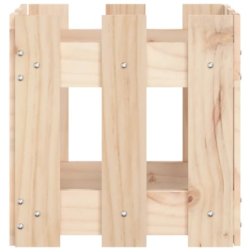 NNEVL Garden Planter with Fence Design 30x30x30 cm Solid Wood Pine