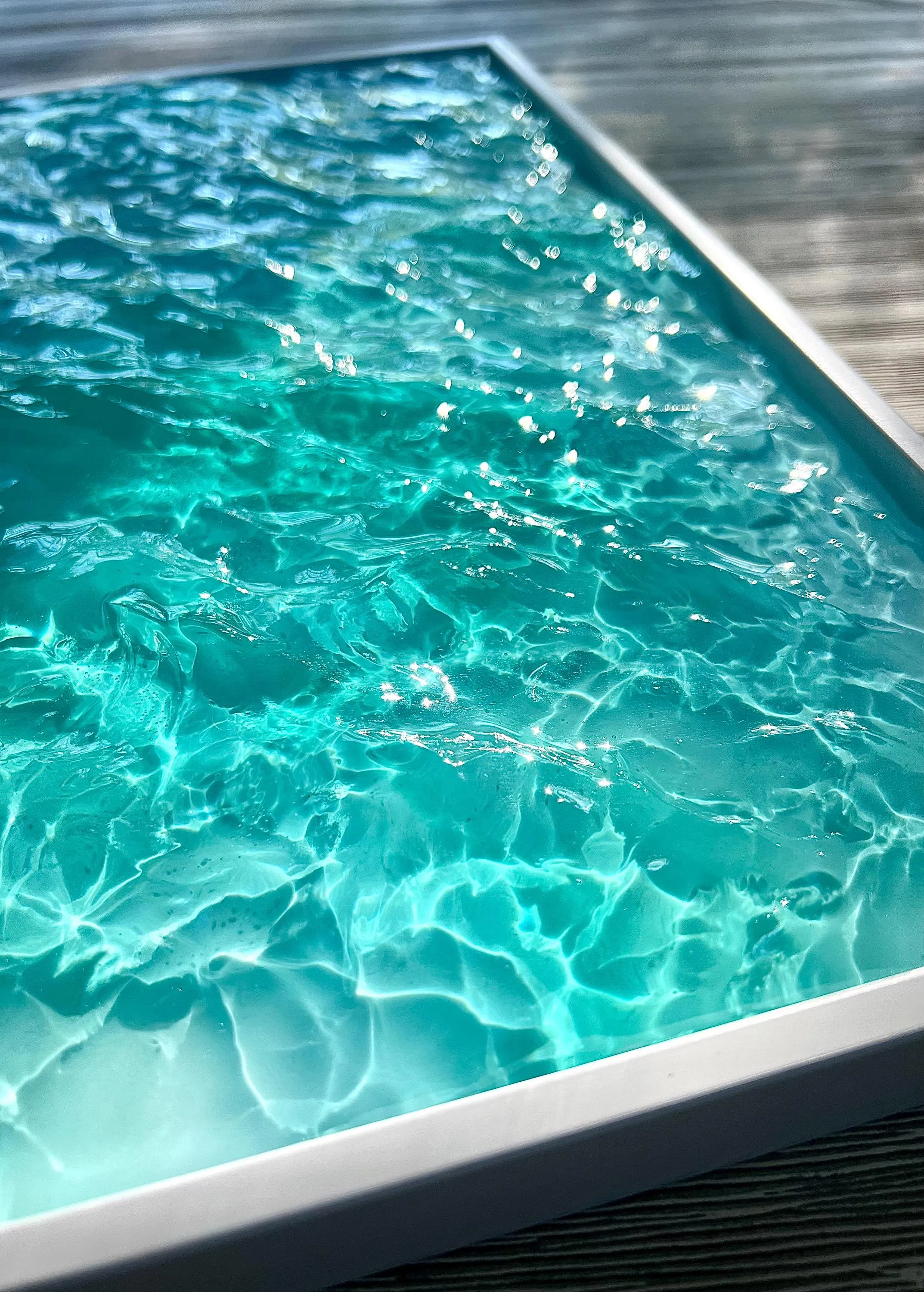 Epoxy Resin Ocean Art: Waterscape Relief Art, Coastal Home Decor