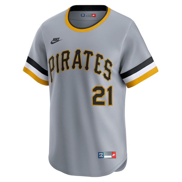 Roberto Clemente Pittsburgh Pirates Nike Throwback Cooperstown Collection Limited Jersey - Gray