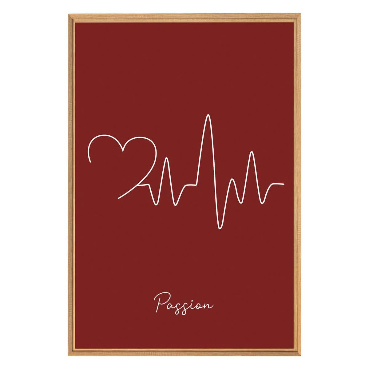 LINE ART - Tableau mural encadré battement passion 65x97 cm
