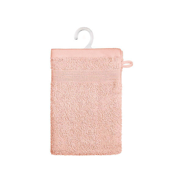 Lot de 2 gants de toilette - coton 450 gr/m² - rose 15x21 cm - Atmosphera