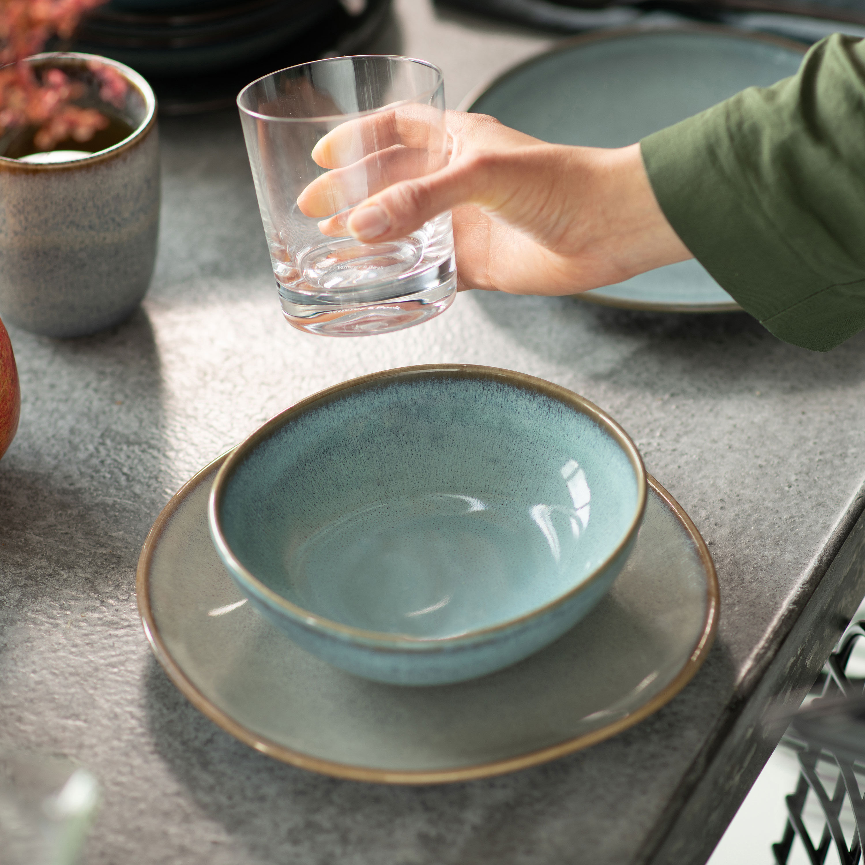 Lave Cereal bowl - Blue, 12.9 oz, stoneware