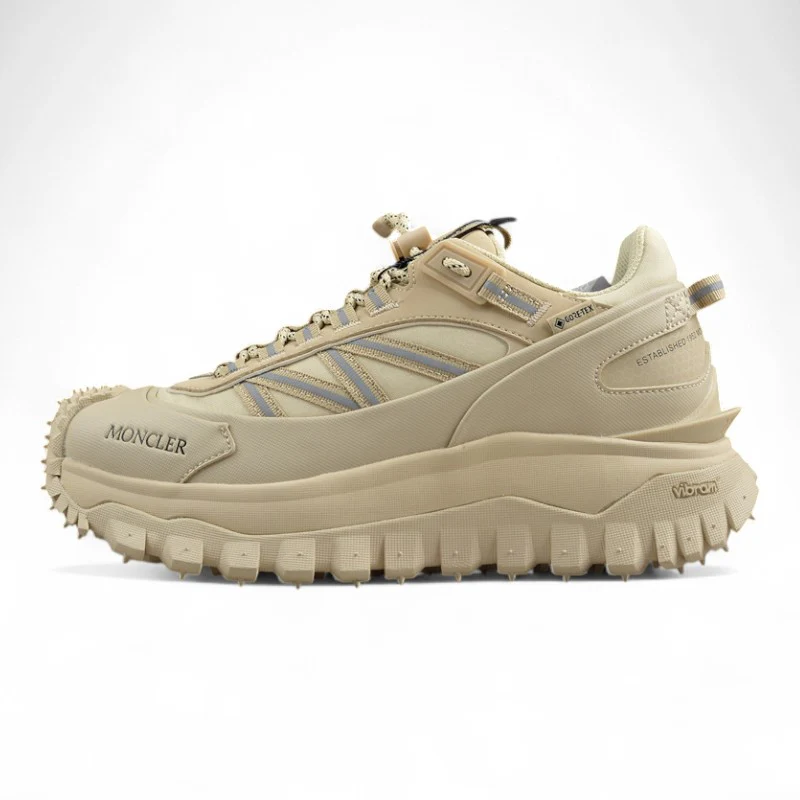 Moncler Trailgrip GT Slip Resistant Waterproof Low Top Outdoor Shoes Beige
