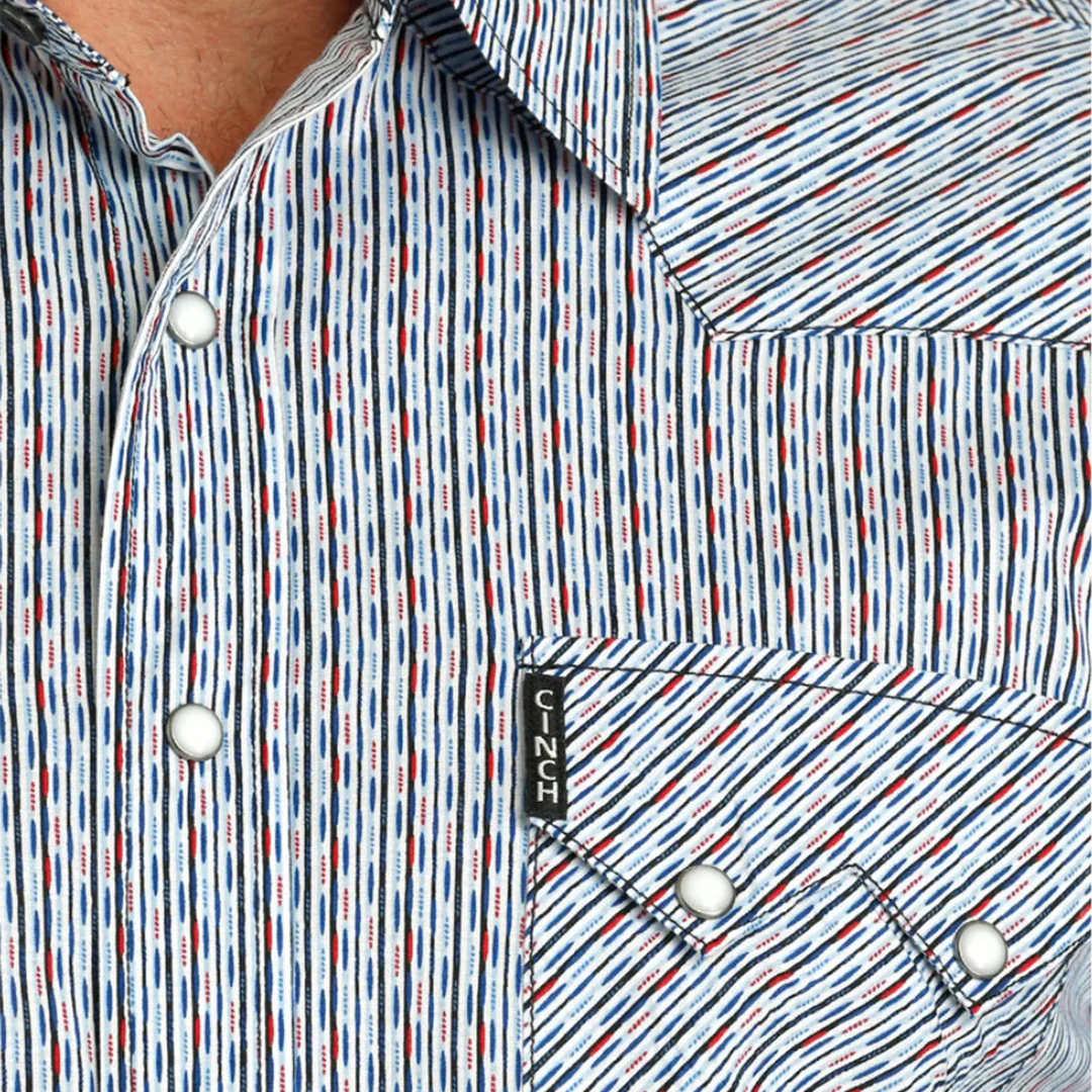 Мужская рубашка Cinch с длинными рукавами и кнопками, современный крой.