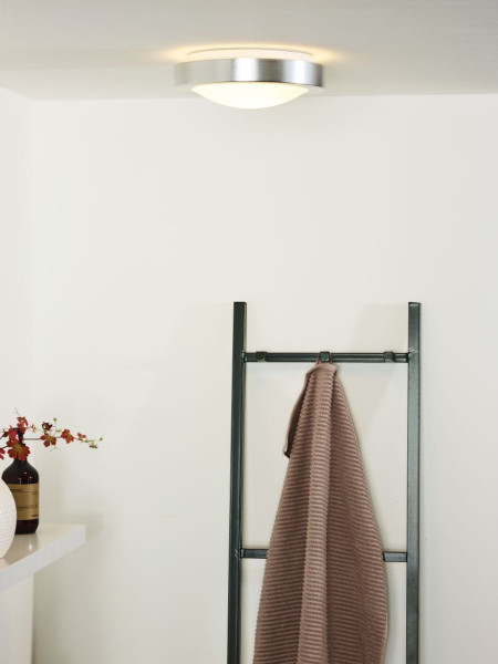 Plafonsrebrno-biały okrągły 27cm FRESH 1xE27x20W IP20 Lucide