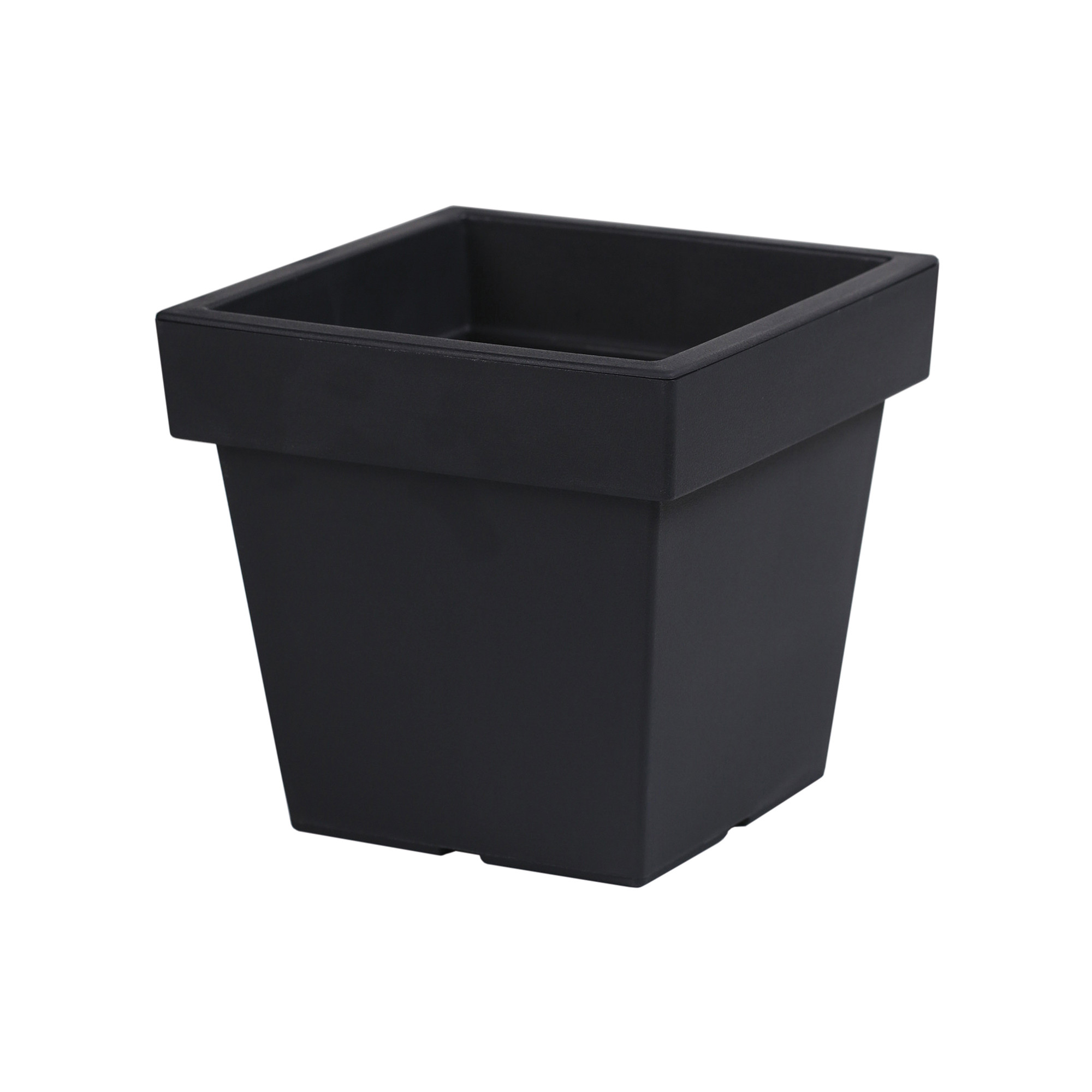 Donica ogrodowa 23,4 x 23,4 x 22 cm Lofly Square Low antracyt PROSPERPLAST